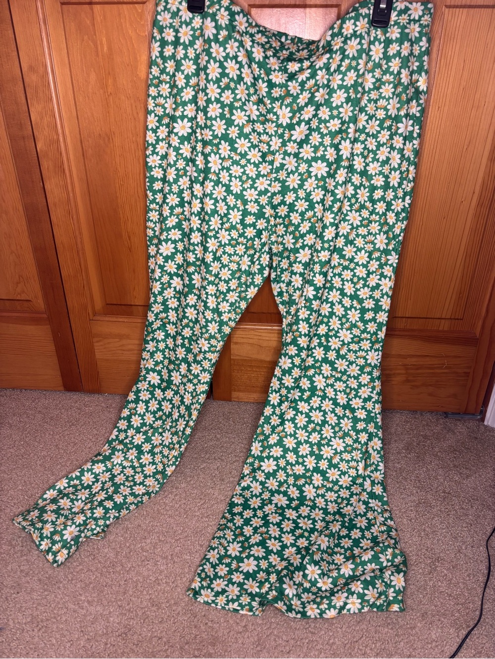 SHEIN Green Daisy Print Skirt